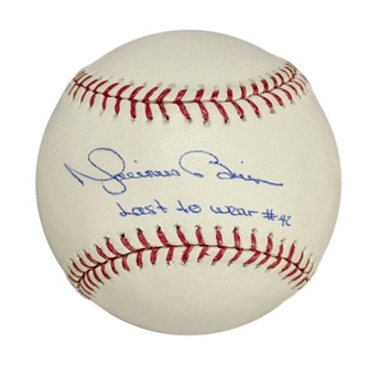 Mariano Rivera Signed Baseball With "Last To Wear #42" Inscription (Steiner)